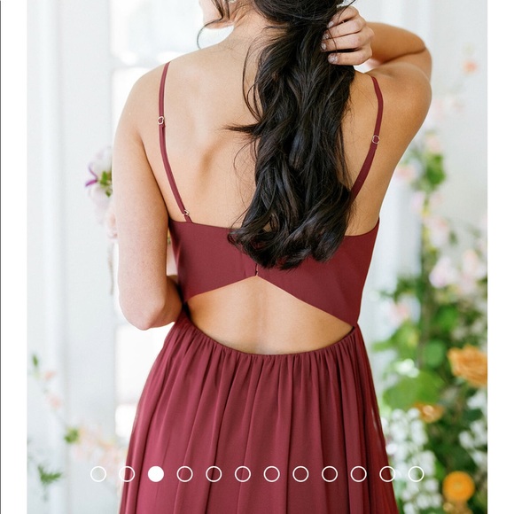 Ainsley Chiffon Dress (RUST - 951) - Picture 4 of 11